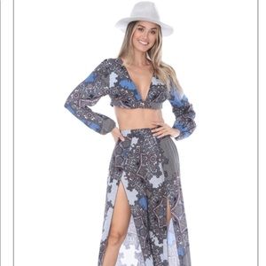 2 PC crop top set